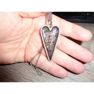 Amethyst Goddess in your heart Necklace Resin